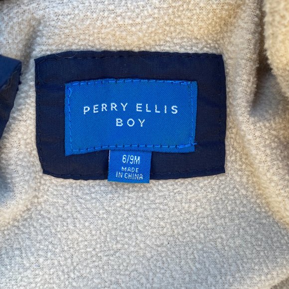 Perry Ellis Baby Diamond Quilted Fleece Lined One-Piece Navy Snowsuit-6-9mos - Picture 13 of 16